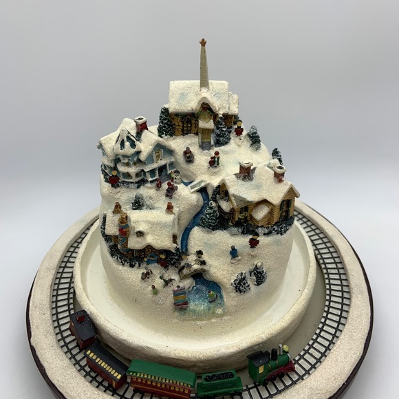 Thomas Kinkade Masterpiece Edition White Christmas Town & Train Only UNTESTED! - Picture 2 of 16